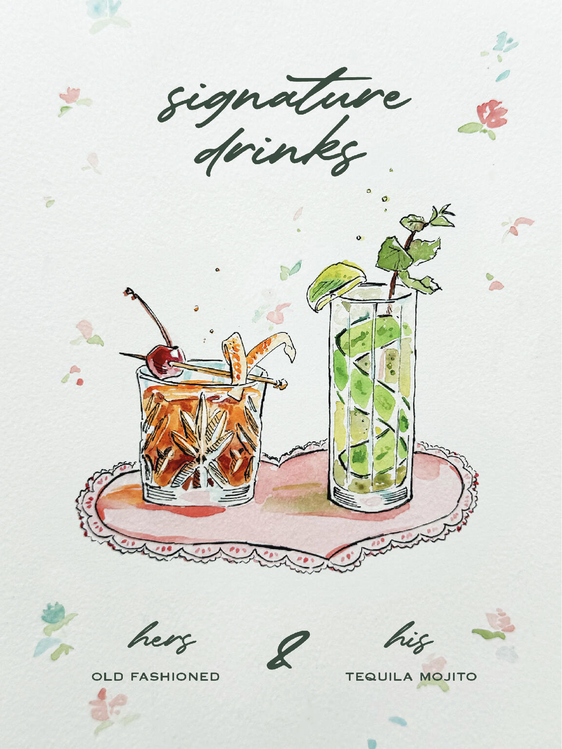 Wedding Art Suite Drinks Menu